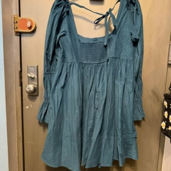 Pilcro Square-Neck Corduroy Babydoll Mini Dress - Picture 10 of 16